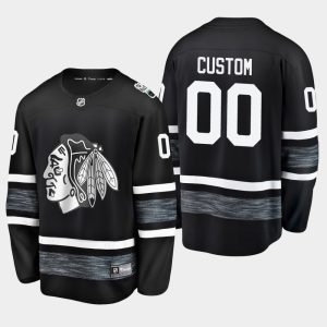 Chicago Blackhawks Trikot Benutzerdefinierte 2019 NHL All-Star Schwarz